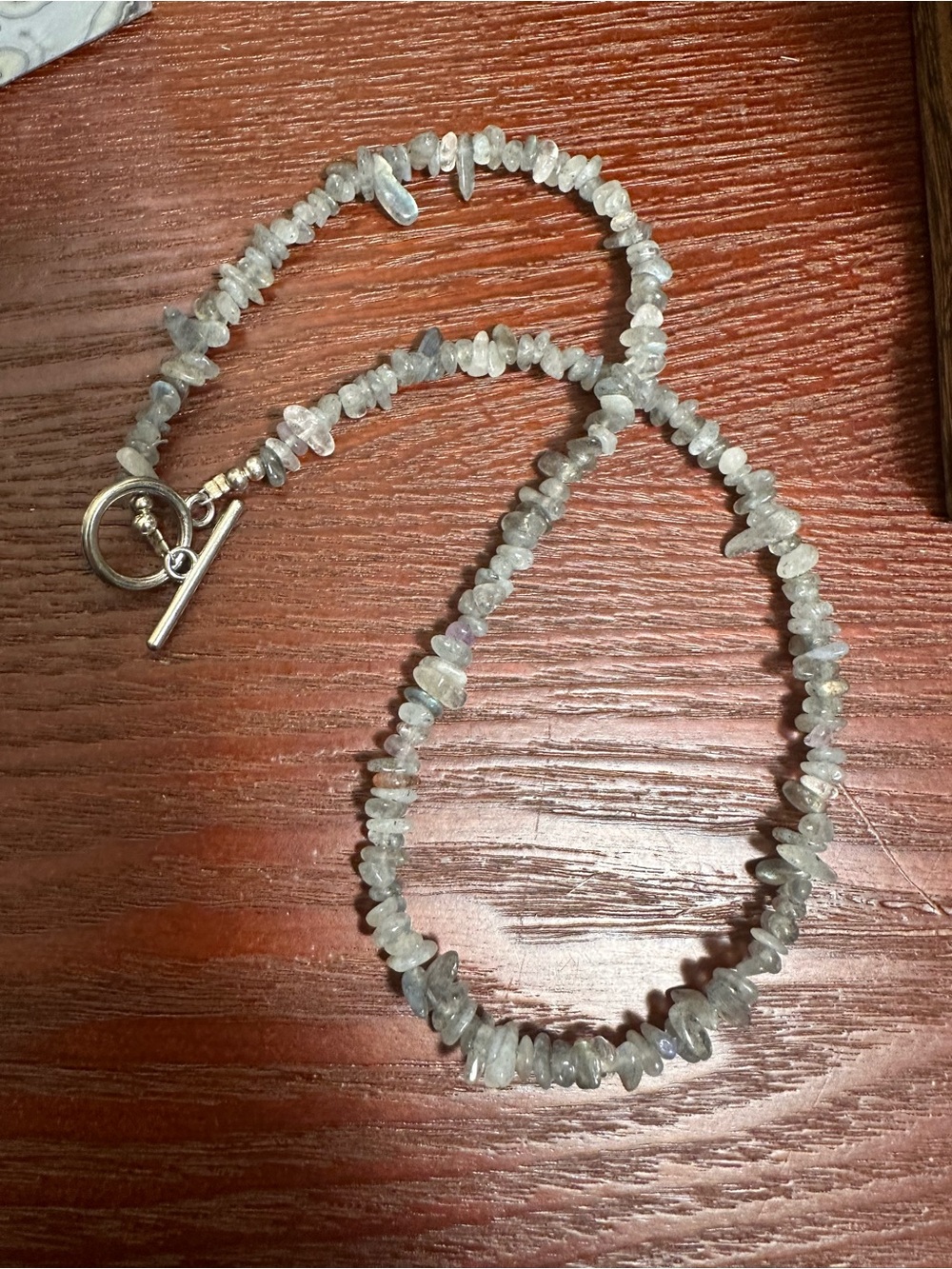Labradorite Crystal Chips Necklace - Blue Flash - Picture 2 of 10